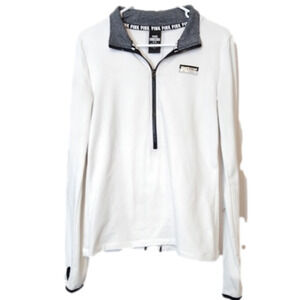 Victorias Secret Pink Pullover metallic 1/2 zip up athletic size women'…